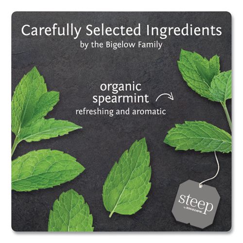 Image of Bigelow® RCB17709 Steep Tea, Mint, 1.41 Oz Tea Bag, 20/box