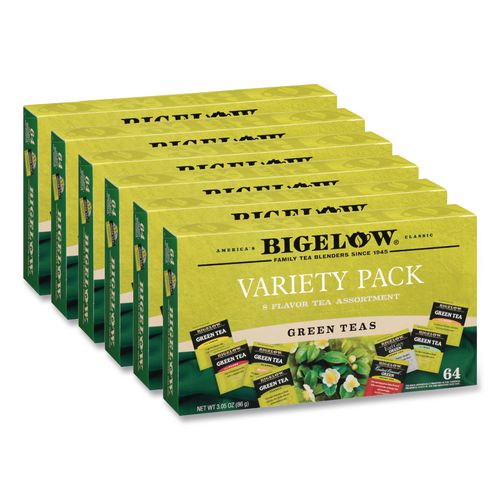 Image of Bigelow® RCB30568CT Green Tea Assortment, Tea Bags, 64/box, 6 Boxes/carton