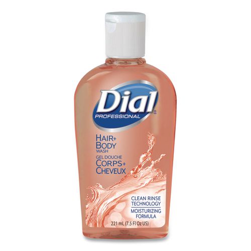 Image of Dial® Professional 04014 Hair + Body Wash, Neutral Scent, 7.5 oz, 24/Carton
