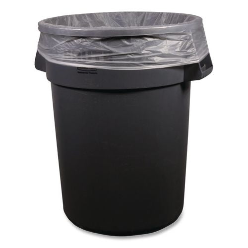 Image of Heritage B8048ZC Linear Low-Density Can Liners, 45 gal, 3 mil, 40" x 48", Clear, 75/Carton
