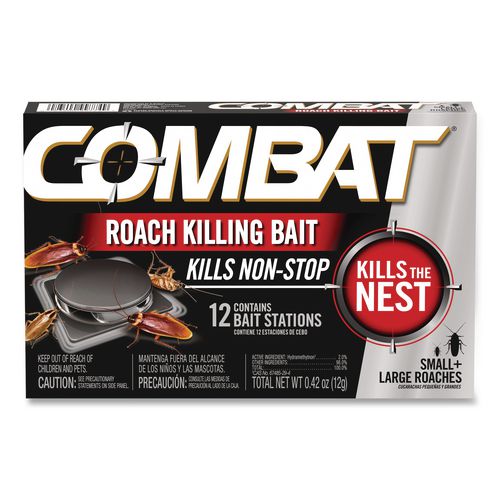 Image of Combat® 23400 05701 Roach Bait Insecticide, 0.42 oz, 12/Pack, 10 Packs/Carton