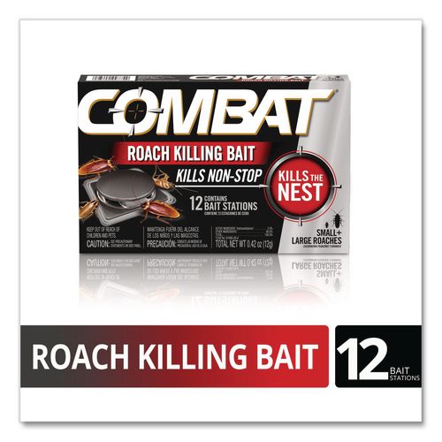 Image of Combat® 23400 05701 Roach Bait Insecticide, 0.42 oz, 12/Pack, 10 Packs/Carton