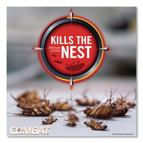 Image of Combat® 23400 05701 Roach Bait Insecticide, for Small and Large Roaches, 0.42 oz, 12 Bait Stations