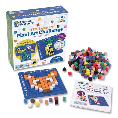 Image of Learning Resources® LER9463 STEM Explorers Pixel Art Challenge, Grades K to 2, 402 Pieces