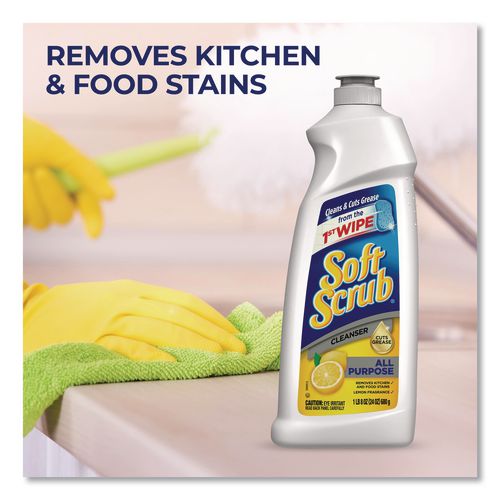 Image of Soft Scrub® 15020 All Purpose Cleanser, Lemon Scent, 36 oz Bottle, 6/Carton