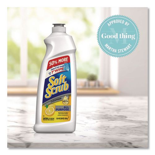 Image of Soft Scrub® 15020 All Purpose Cleanser, Lemon Scent, 36 oz Bottle, 6/Carton