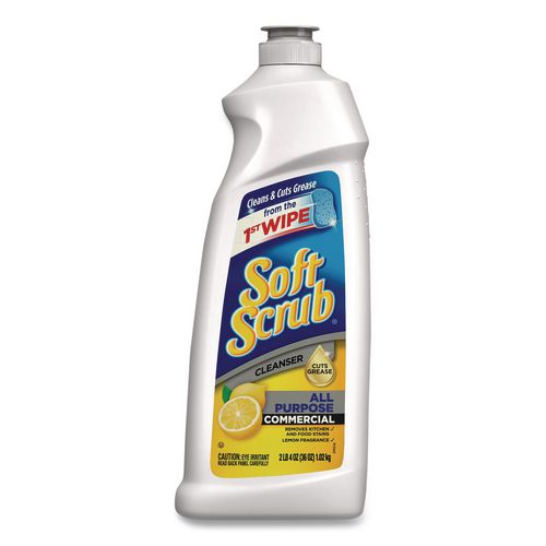 Image of Soft Scrub® 15020 All Purpose Cleanser, Lemon Scent, 36 oz Bottle, 6/Carton