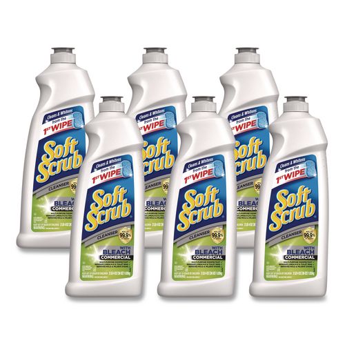 Image of Soft Scrub® 15519 Cleanser With Bleach Commercial 36 Oz Bottle, 6/carton