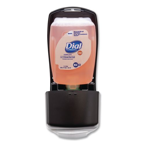 Image of Dial® Professional 16619 FIT Universal Manual Dispenser, 1.2 L, 4 x 5.13 x 10.5, Slate, 3/Carton