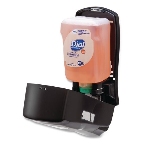 Image of Dial® Professional 16619 FIT Universal Manual Dispenser, 1.2 L, 4 x 5.13 x 10.5, Slate, 3/Carton