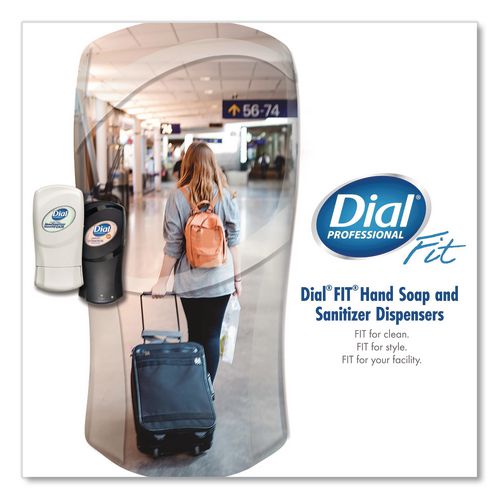 Image of Dial® Professional 16619 FIT Universal Manual Dispenser, 1.2 L, 4 x 5.13 x 10.5, Slate, 3/Carton
