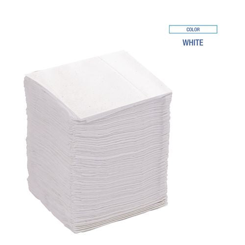 Image of Boardwalk® BWK8316 Low-Fold Dispenser Napkins, 1-Ply, 7 x 12, White, 400/Pack, 20 Packs//Carton