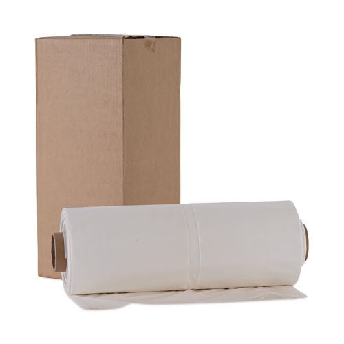 Image of Boardwalk® K7665WCK Industrial Can Liner Rolls, 60 gal, 2.5 mil, 21" x 17" x 65", Clear, 50/Carton
