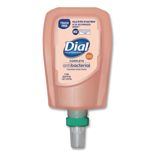 Image of Dial® Professional 16674EA Antibacterial Foaming Hand Wash Refill for FIT Touch Free Dispenser, Original Scent, 1 L