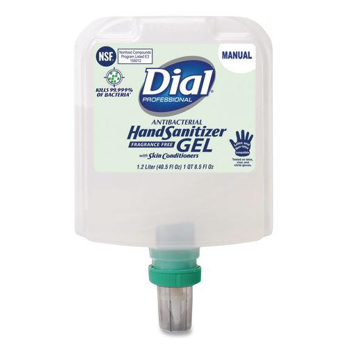 Image of Dial® Professional 19717CT Antibacterial Foaming Hand Sanitizer Refill for Dial 1700 V Dispenser, 1.2 L, Fragrance Free, 3/Carton