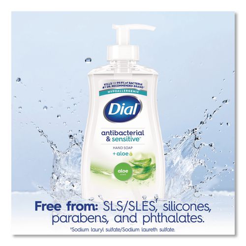 Image of Dial® Antibacterial Liquid Hand Soap, Aloe Scent, 11 oz, 12/Carton