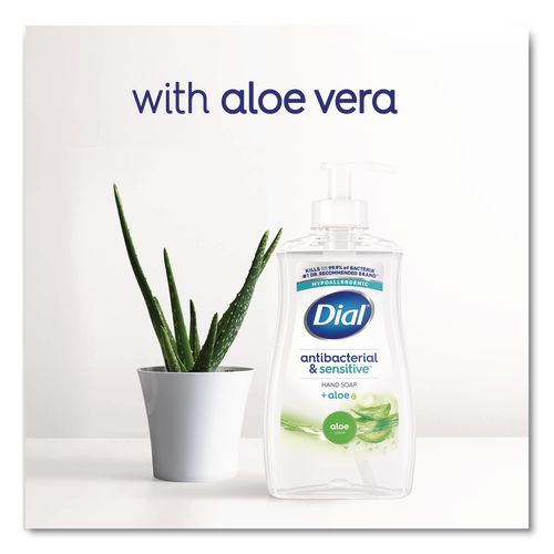 Image of Dial® Antibacterial Liquid Hand Soap, Aloe Scent, 11 oz, 12/Carton