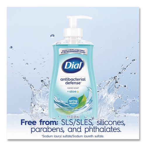 Image of Dial® 17000 20952 Antibacterial Liquid Hand Soap, Spring Water Scent, 11 oz, 12/Carton