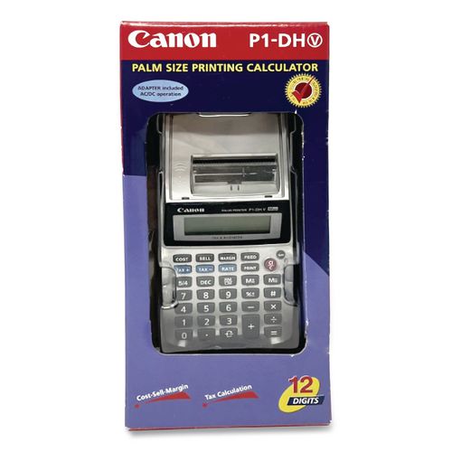Image of Canon® 2203C001 P1-Dhv 12-Digit Palm Printing Calculator, Purple Print, 2 Lines/sec