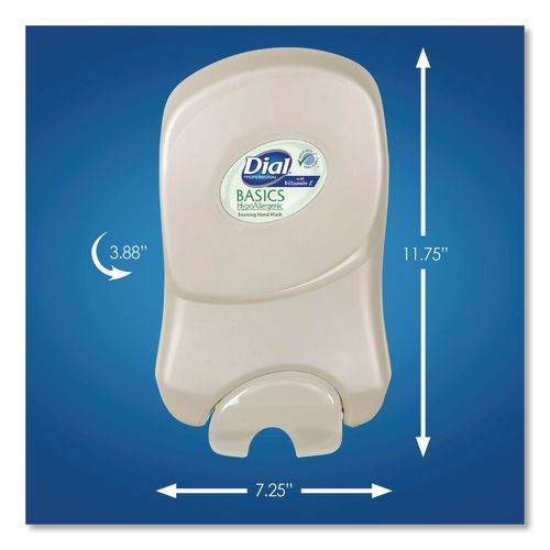 Image of Dial® Professional Dial 1700 Manual Dispenser, 1.7 L, 7.07 x 3.95 x 12.66, Pearl, 3/Carton