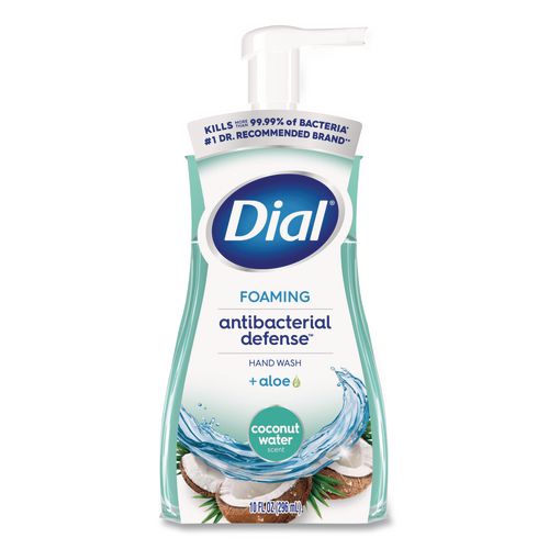 Image of Dial® 17000 34715 Antibacterial Foaming Hand Wash, Coconut Water Scent, 10 oz, 8/Carton