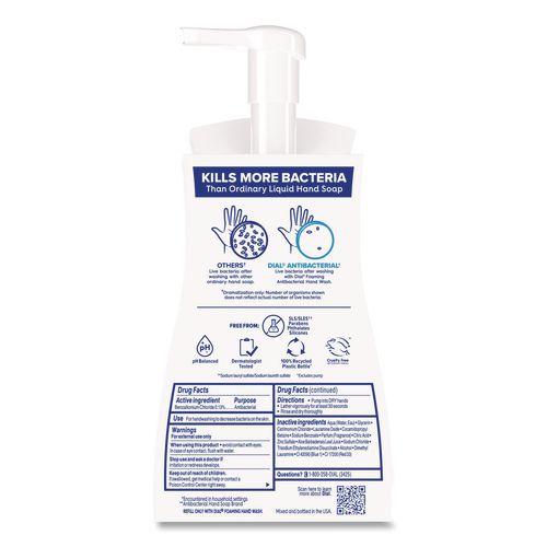 Image of Dial® 17000 34715 Antibacterial Foaming Hand Wash, Coconut Water Scent, 10 oz, 8/Carton