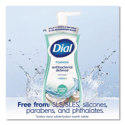 Image of Dial® 17000 34715 Antibacterial Foaming Hand Wash, Coconut Water Scent, 10 oz, 8/Carton