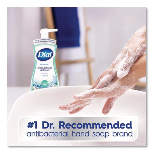 Image of Dial® 17000 34715 Antibacterial Foaming Hand Wash, Coconut Water Scent, 10 oz, 8/Carton