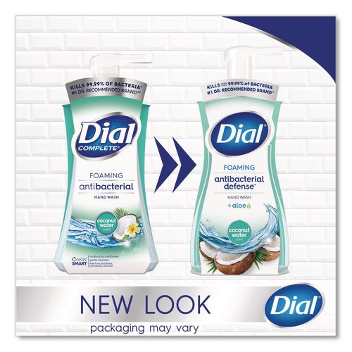 Image of Dial® 17000 34715 Antibacterial Foaming Hand Wash, Coconut Water Scent, 10 oz, 8/Carton
