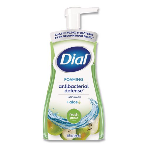 Image of Dial® 17000 34721 Antibacterial Foaming Hand Wash, Fresh Pear Scent, 10 oz, 8/Carton
