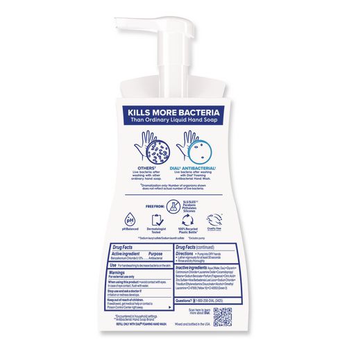 Image of Dial® 17000 34721 Antibacterial Foaming Hand Wash, Fresh Pear Scent, 10 oz, 8/Carton