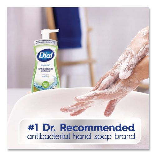 Image of Dial® 17000 34721 Antibacterial Foaming Hand Wash, Fresh Pear Scent, 10 oz, 8/Carton