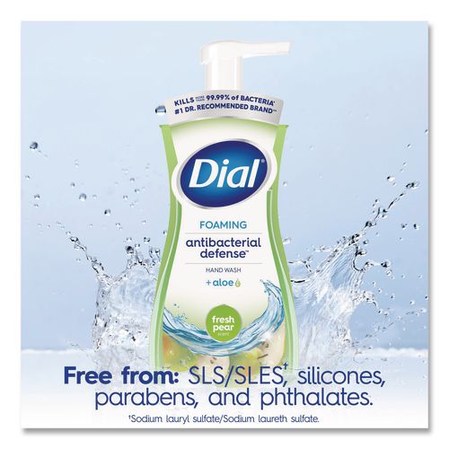 Image of Dial® 17000 34721 Antibacterial Foaming Hand Wash, Fresh Pear Scent, 10 oz, 8/Carton