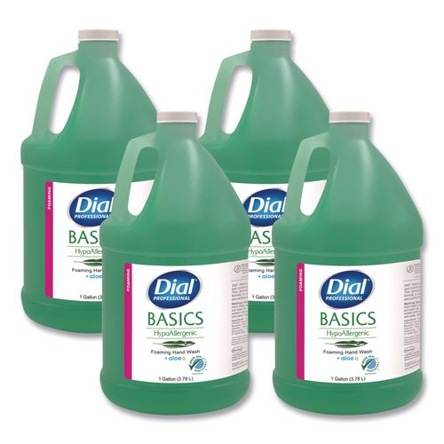 Image of Dial® Professional 17000 35438 Basics Hypoallergenic Hand Wash, Honeysuckle Scent, 1 gal, 4/Carton