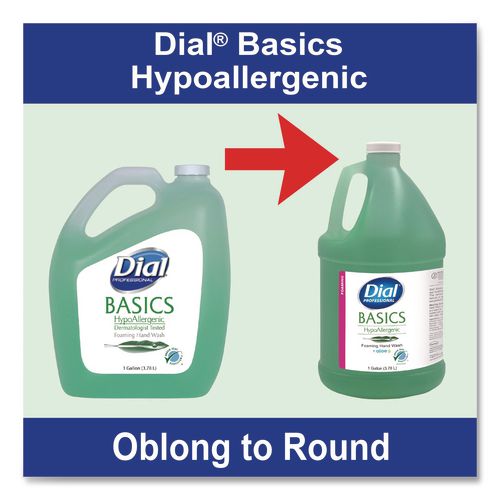Image of Dial® Professional 17000 35438 Basics Hypoallergenic Hand Wash, Honeysuckle Scent, 1 gal, 4/Carton