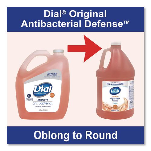Image of Dial® Professional 17000 35452 Antibacterial Defense Original Foaming Hand Wash, Plus Aloe, Original Scent, 1 gal, 4/Carton