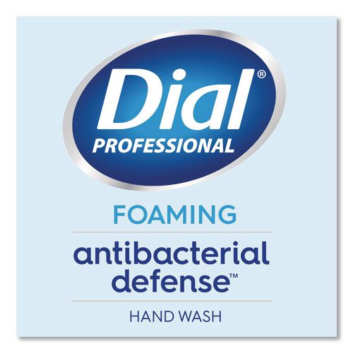 Image of Dial® Professional 17000 35458 Antibacterial Defense Foaming Hand Wash Refill, Plus Aloe Formula, Spring Water Scent, 1 gal, 4/Carton