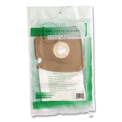 Image of Green Klean® GK-EURMM GK-EurMM Replacement Bag, 3 Bags/Pack, 12 Packs/Carton