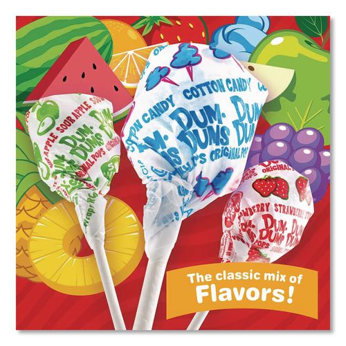 Image of Spangler® 60 Dum-Dum-Pops, Assorted Flavors, Individually Wrapped, 300/pack