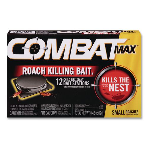 Image of Combat® DIA 51910 MAX Small Roach Quick Kill Formula, 0.43 oz, 12/Pack, 12 Packs/Carton