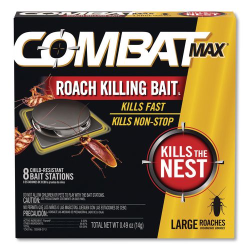Image of Combat® DIA 51913 Max Roach Killing Bait, 0.49 oz Bait, 8/Pack, 12 Packs/Carton