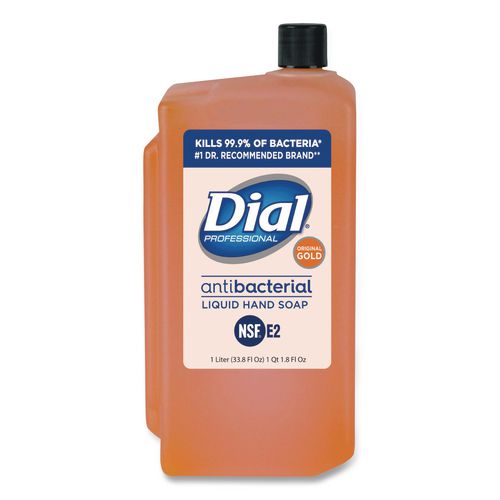 Image of Dial® Professional 84019 Gold Antibacterial Liquid Hand Soap, 1 L, 8/Carton
