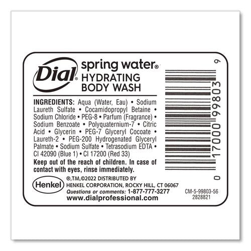 Image of Dial® Professional DIA 99804 Body Wash Refill for Versa Dispenser, Spring Water Scent, 15 oz