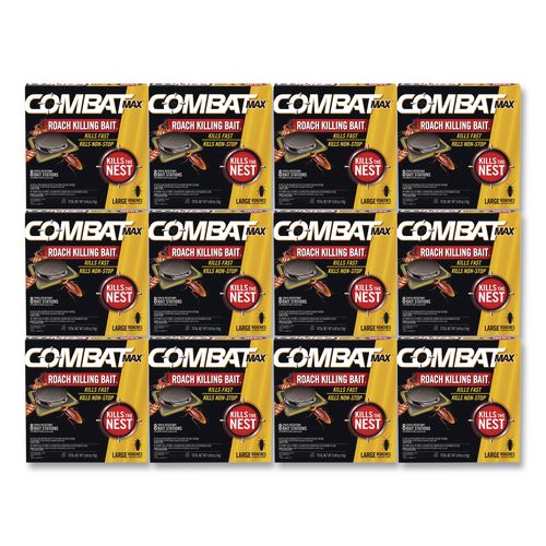Image of Combat® DIA 51913 Max Roach Killing Bait, 0.49 oz Bait, 8/Pack, 12 Packs/Carton