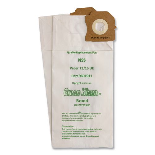 Image of Green Klean® GK-P12/15UE GK-P12/15UE Replacement Bag, 10 Bags/Pack, 10 Packs/Carton
