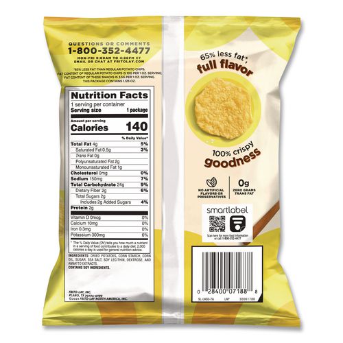 Image of Frito-Lay Baked Variety Pack, Baked Cheetos/Baked Lays BBQ/Baked Lays Original/Baked Ruffles Cheddar Sour Cream, 30 Bags/BX, 2 Boxes/CT