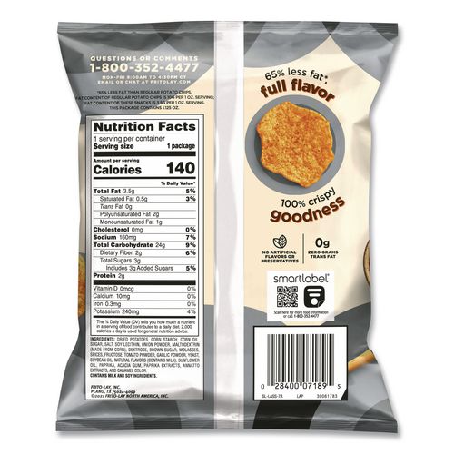 Image of Frito-Lay Baked Variety Pack, Baked Cheetos/Baked Lays BBQ/Baked Lays Original/Baked Ruffles Cheddar Sour Cream, 30 Bags/BX, 2 Boxes/CT