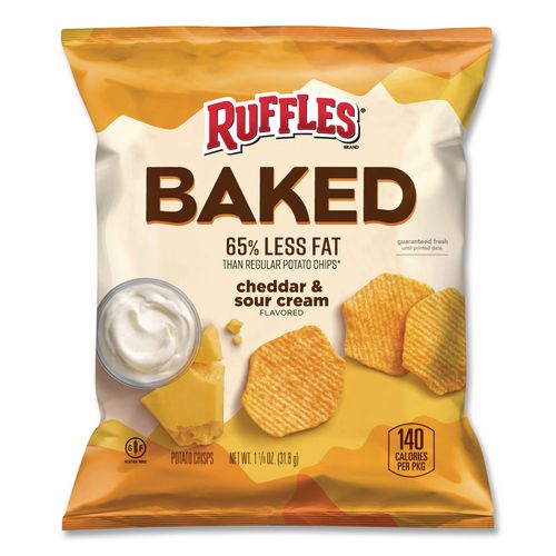 Image of Frito-Lay Baked Variety Pack, Baked Cheetos/Baked Lays BBQ/Baked Lays Original/Baked Ruffles Cheddar Sour Cream, 30 Bags/BX, 2 Boxes/CT