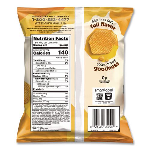 Image of Frito-Lay Baked Variety Pack, Baked Cheetos/Baked Lays BBQ/Baked Lays Original/Baked Ruffles Cheddar Sour Cream, 30 Bags/BX, 2 Boxes/CT