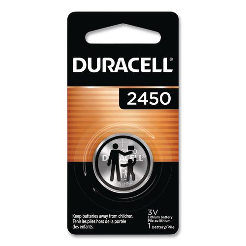 Image of Duracell® DL2450BPK Lithium Coin Batteries, 2450, 36/carton